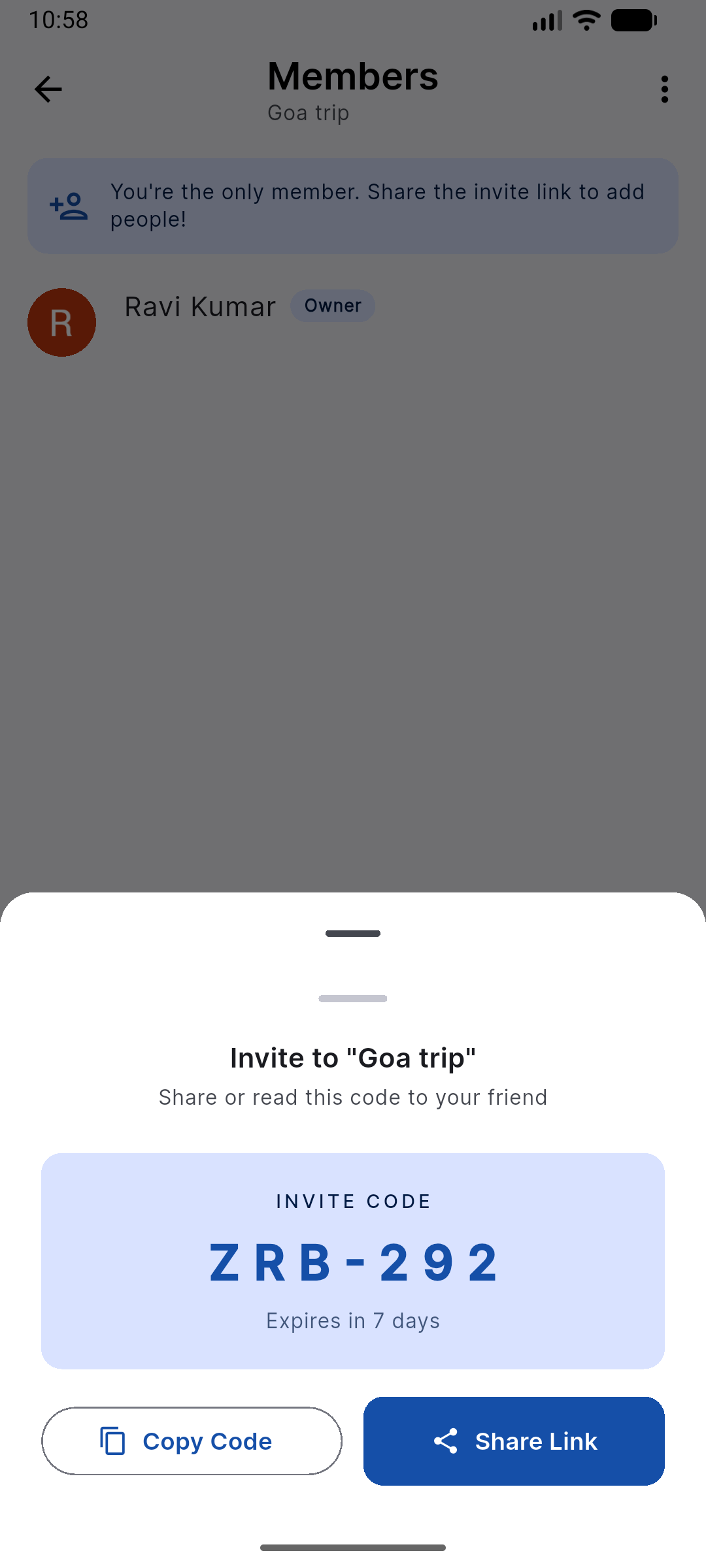 Create Group and Invite Friends